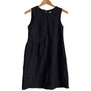 DV by Dolce Vita Black A-line Flower Embroidered Dress Size S